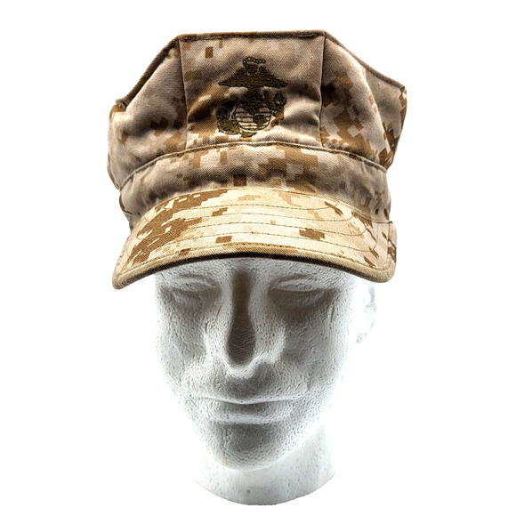 Official Marines Utility Desert Camo Hat Cap Size Medium Pattern USMC MARPAT - Picture 1 of 9